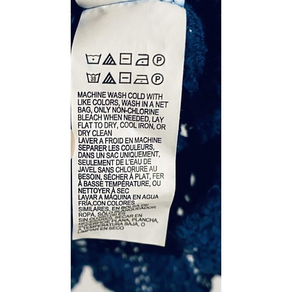 Lucky Brand Sweater Womens Medium Crochet Open Knit 3/4 Sleeve Tassel Tie Boho - Picture 8 of 9